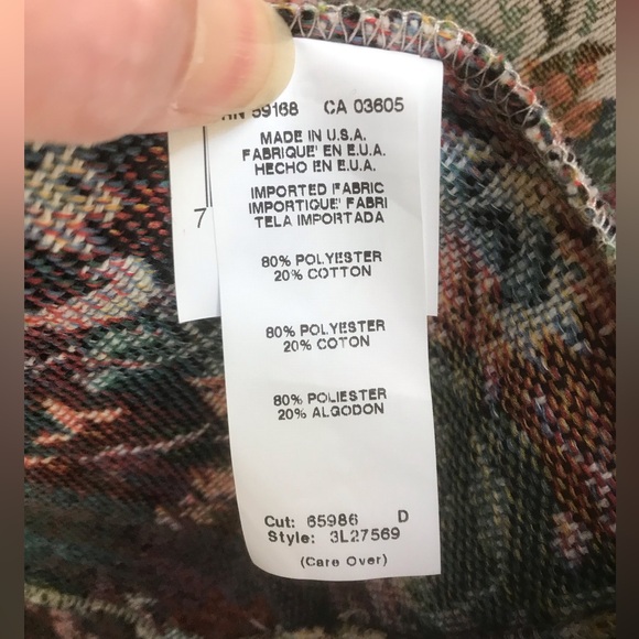 Karen Kane Floral Tapestry One Button Blazer with Ruched Sleeves - Picture 7 of 12